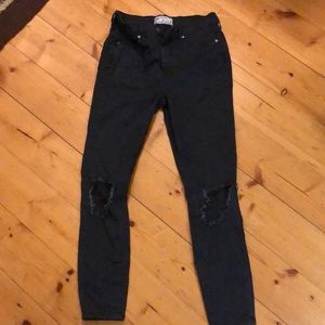 Free people black ripped tight jeans